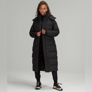 Lululemon Wunder Puff Long Jacket Sz 10 Black